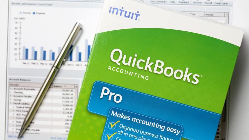 QuickBooks accounting software and financial reports for small business bookkeeping