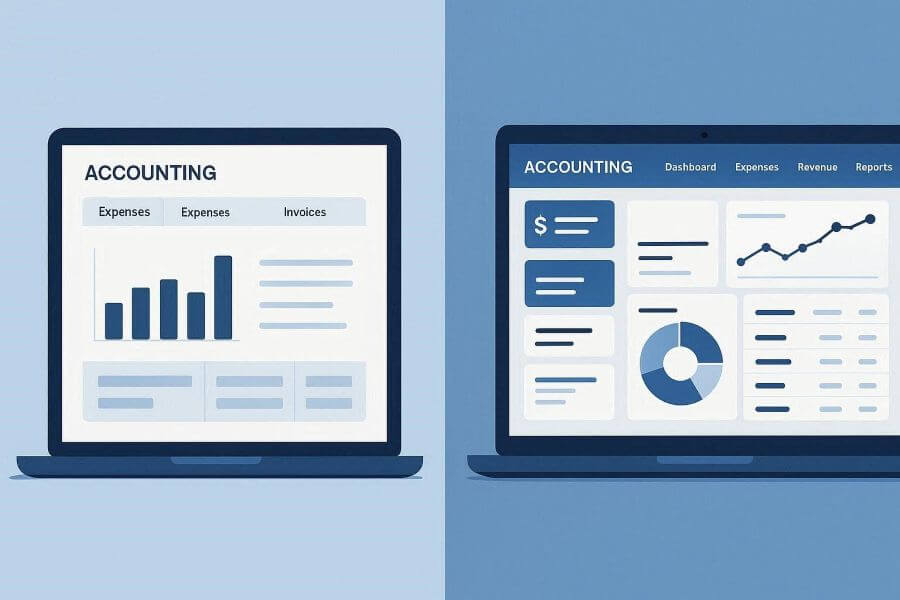 Free vs paid accounting software dashboards comparison for small business accounting
